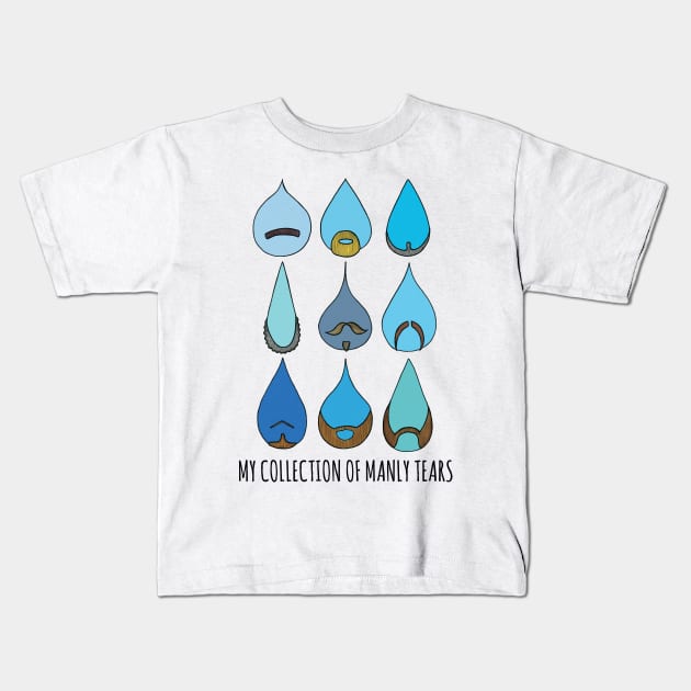 Manly Tears Kids T-Shirt by Twarx